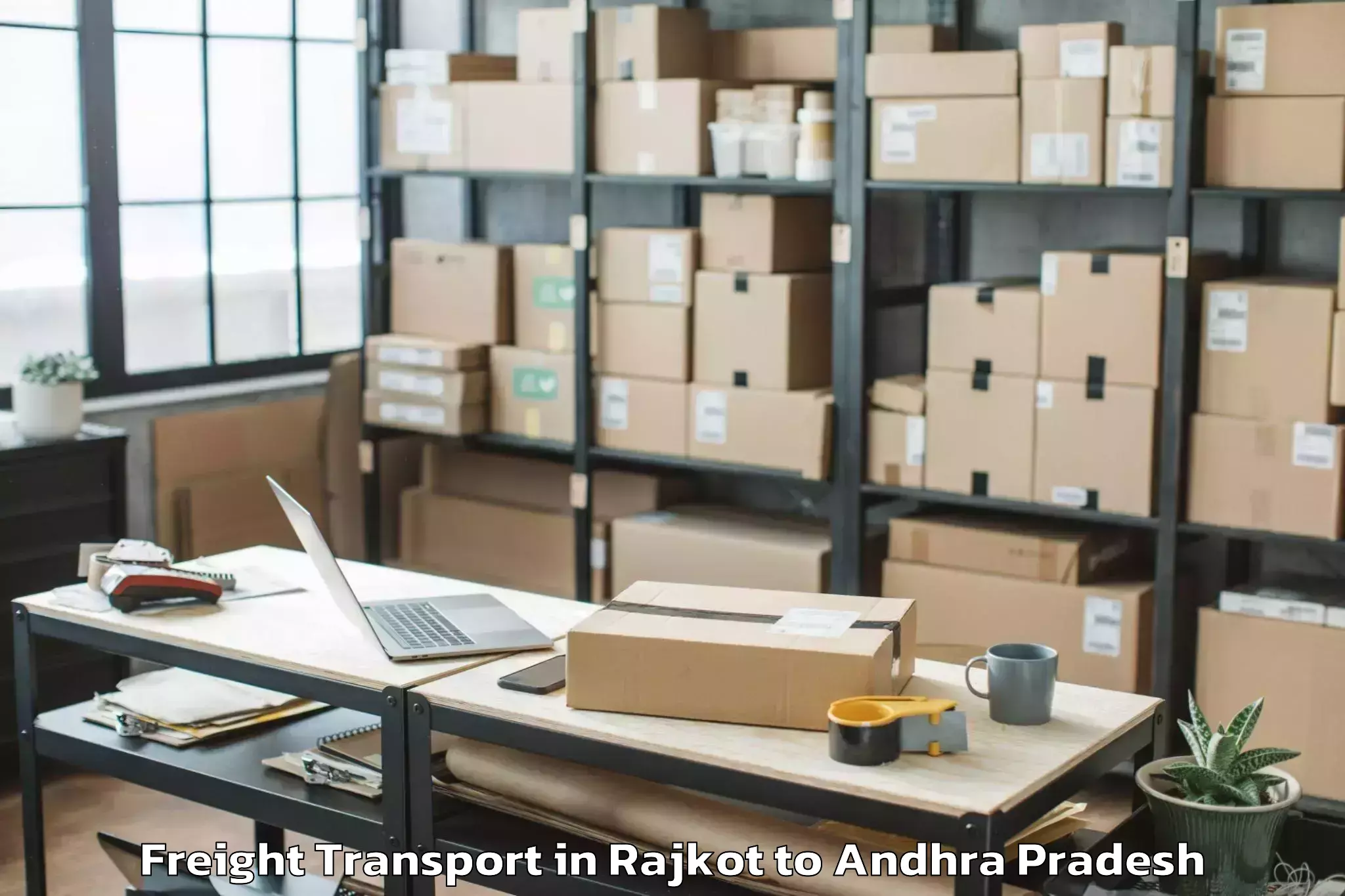 Efficient Rajkot to Munagapaka Freight Transport